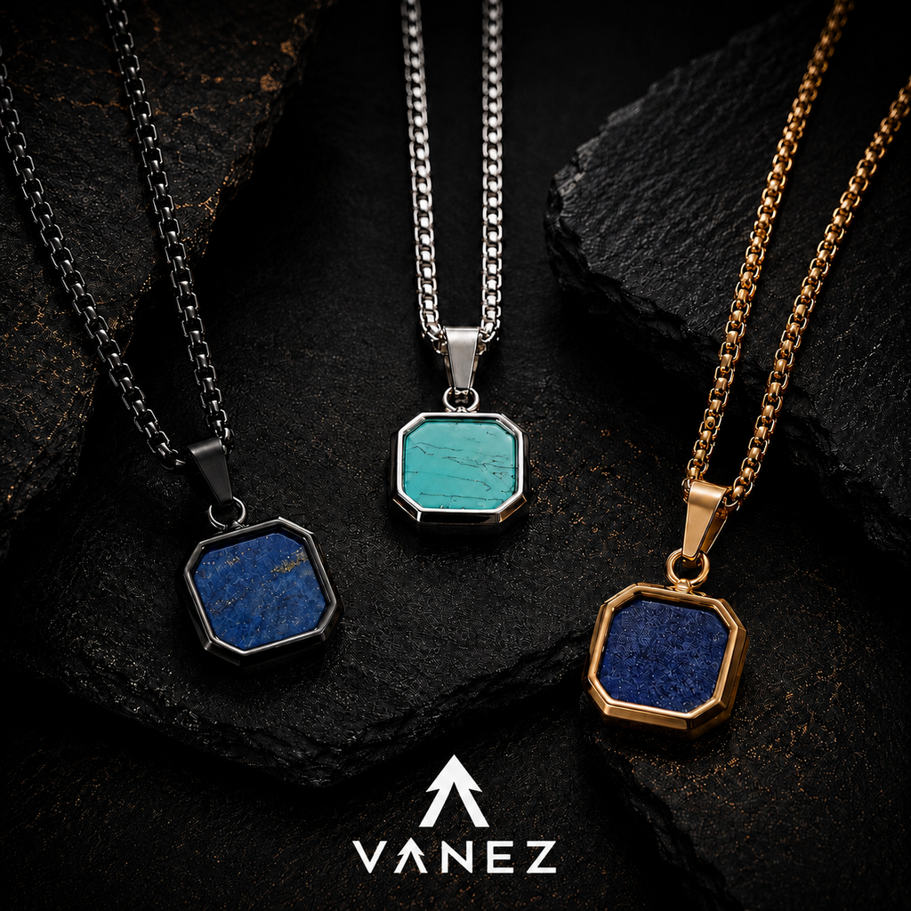 VANEZ Gem Stone Pendant Chains