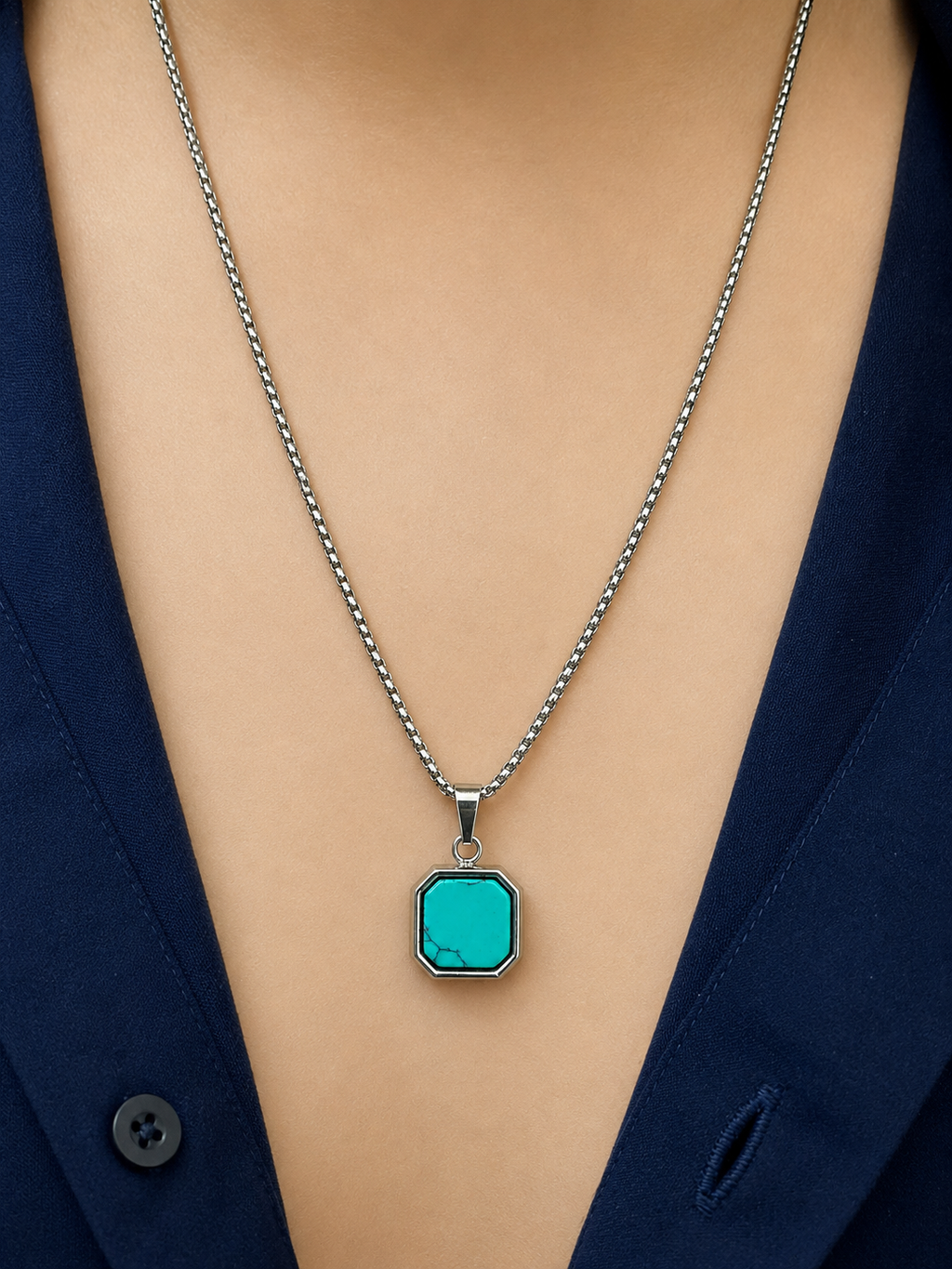 VANEZ Gem Stone Pendant Chains