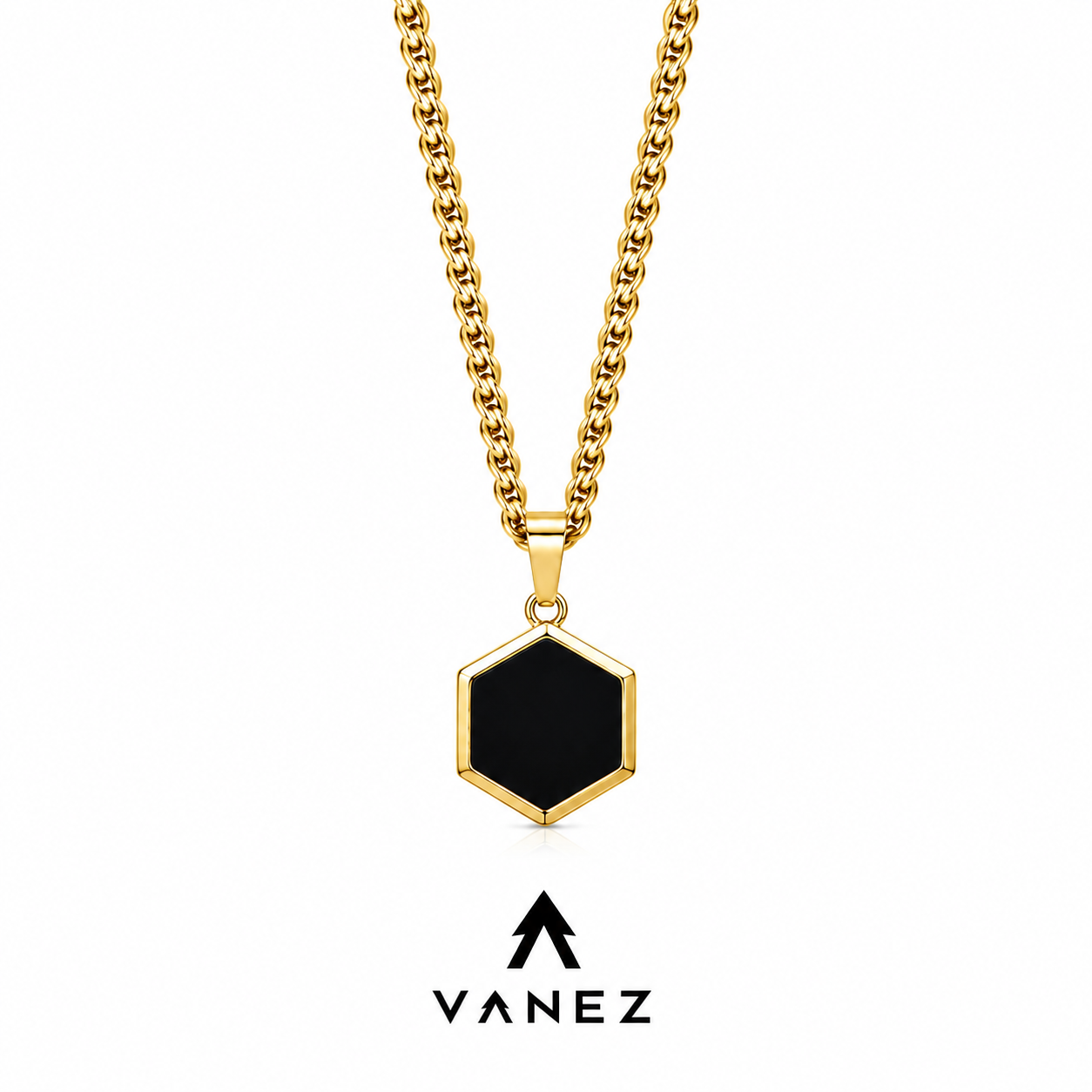 VANEZ Enamel Pendant Chain