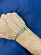 VANEZ Gold Plated Buckle Rope Bracelet