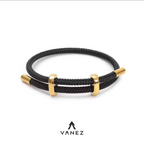 VANEZ Gold Plated Buckle Rope Bracelet