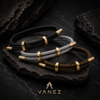 VANEZ Gold Plated Buckle Rope Bracelet