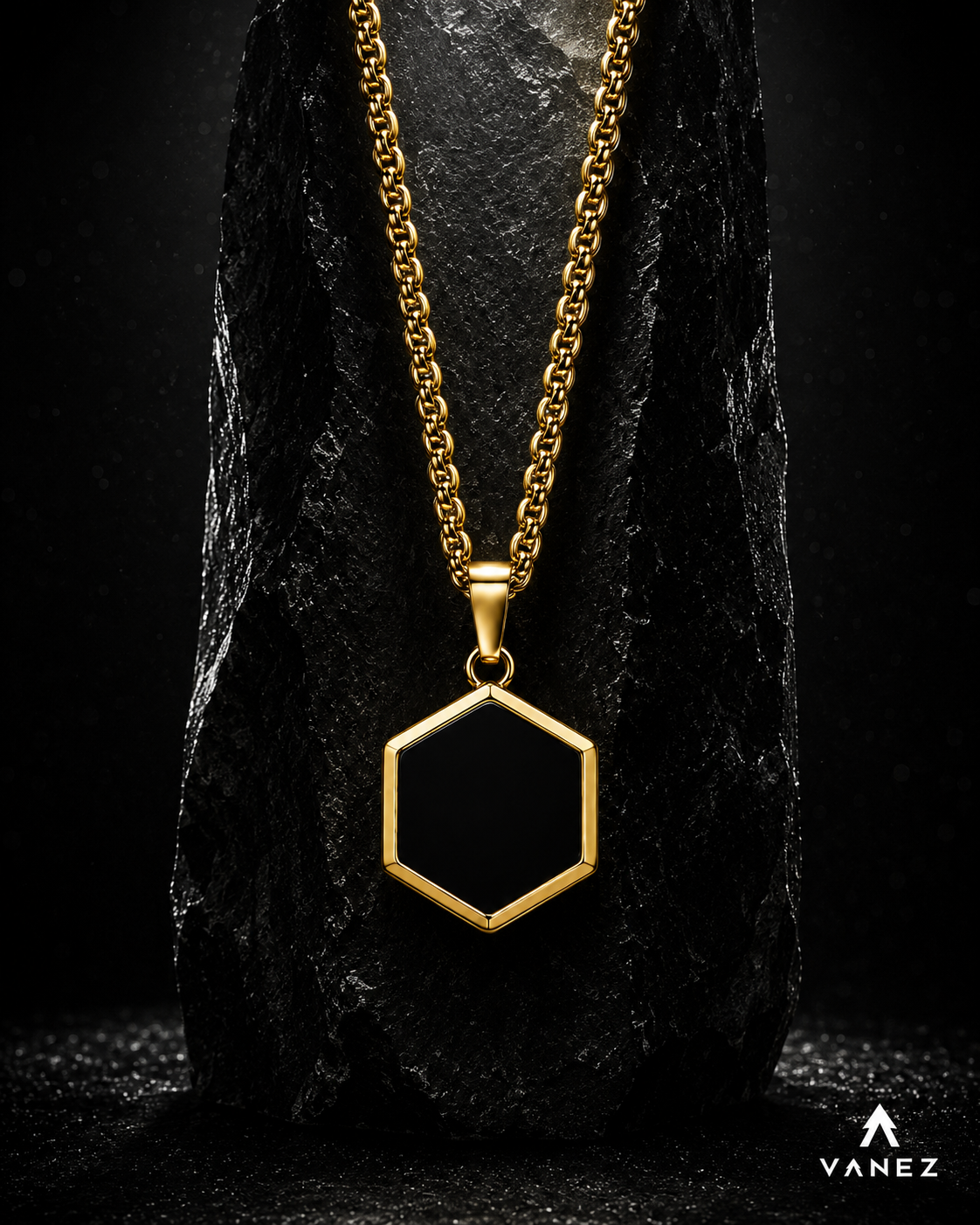 VANEZ Enamel Pendant Chain
