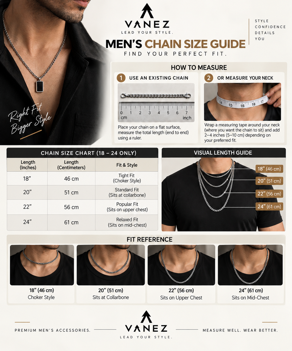 VANEZ Double Layer Cross Pendant Cuban Chain